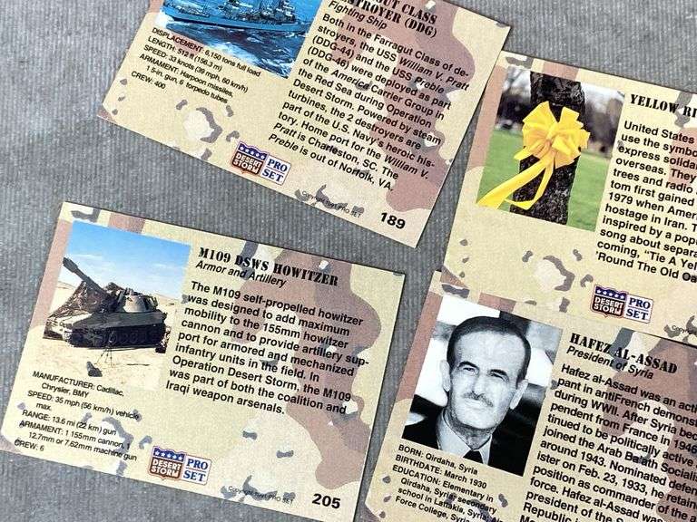 1991 Pro Set Desert Storm Trading Cards