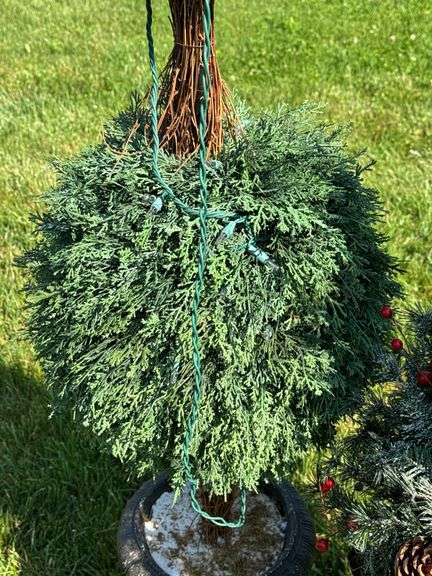(2) Decorative Christmas Trees