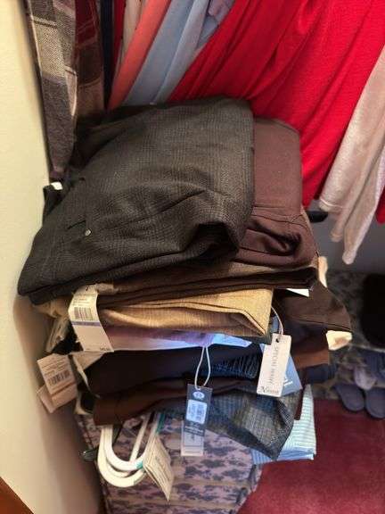 CONTENTS OF CLOSET INCLUDING ORGANIZERS AND CONTENTS, ROD OF CLOTHING