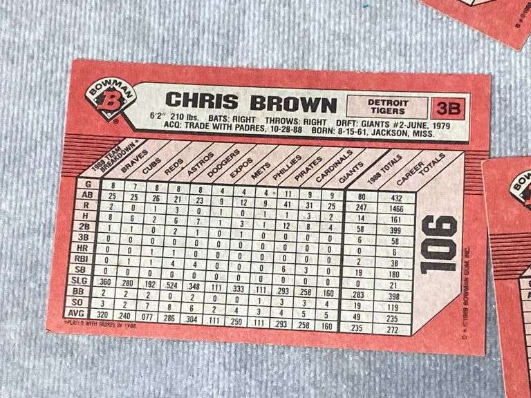 1989 Bowman Baseball Cards