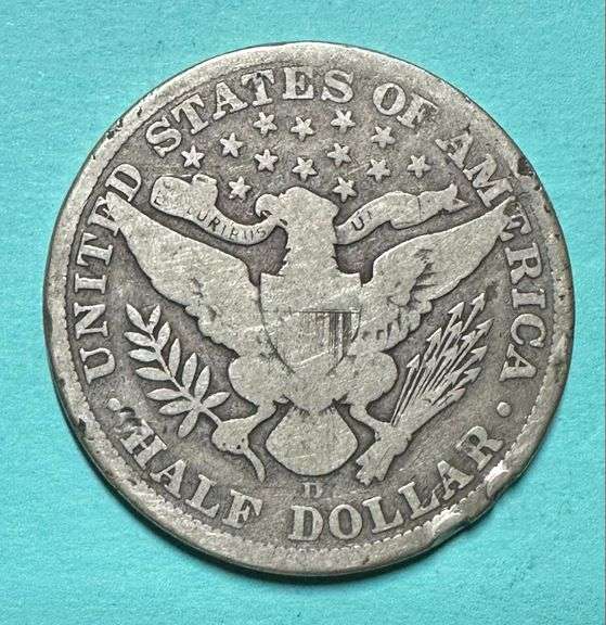 1908-D Barber Silver Half Dollar