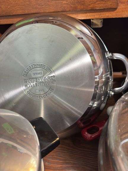 FARBERWARE PAN, DOUBLE BOILER, ELECTRIC FRYING PAN