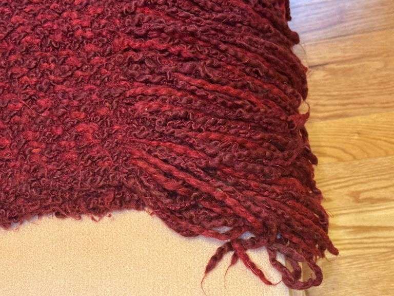 Red Knitted Blanket Throw