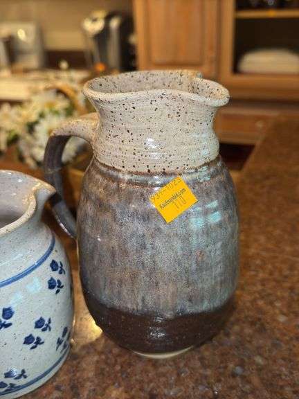 Assortment of Pottery Pitchers and Apple Pottery Bowl