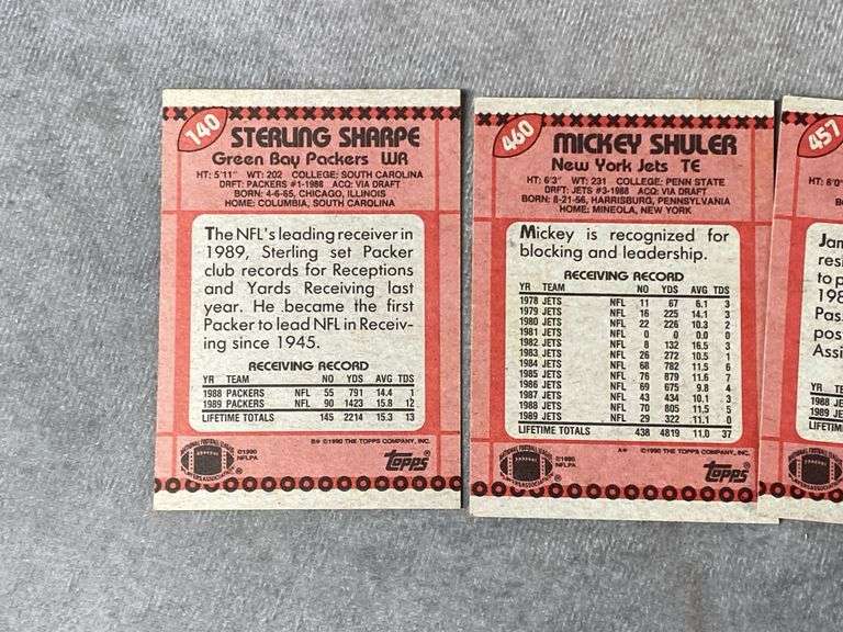 1990 Topps Football Cards