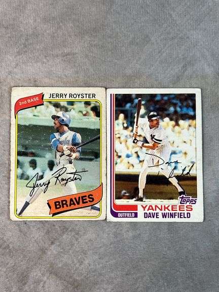 1982 Topps Dave Winfield, 1980 Topps Jerry Royster Cards