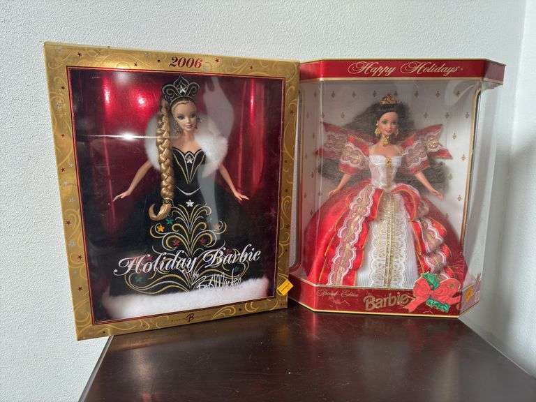 (2) Holiday Edition Barbies