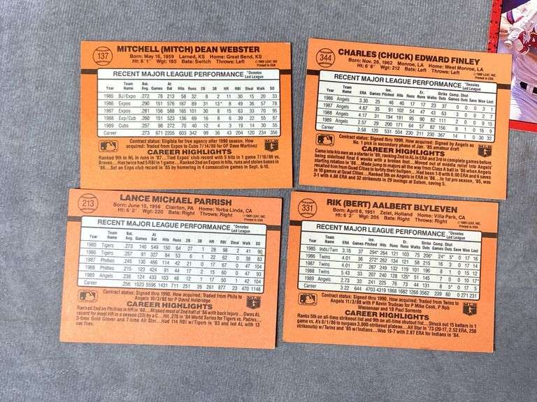 1990 Donruss Baseball Cards