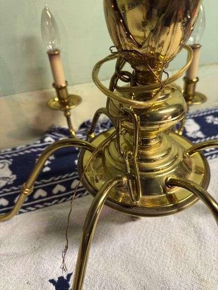 POLISHED BRASS CHANDELIER