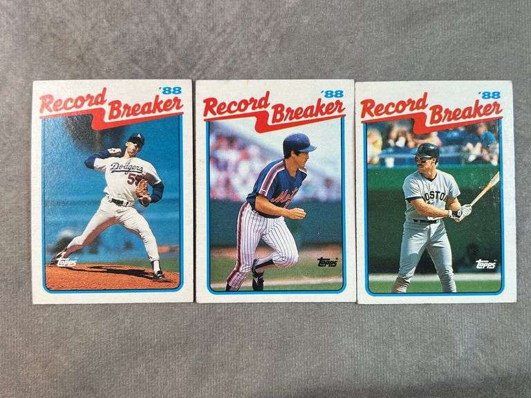(8) 1988 Topps Record Breaker Baseball Cards