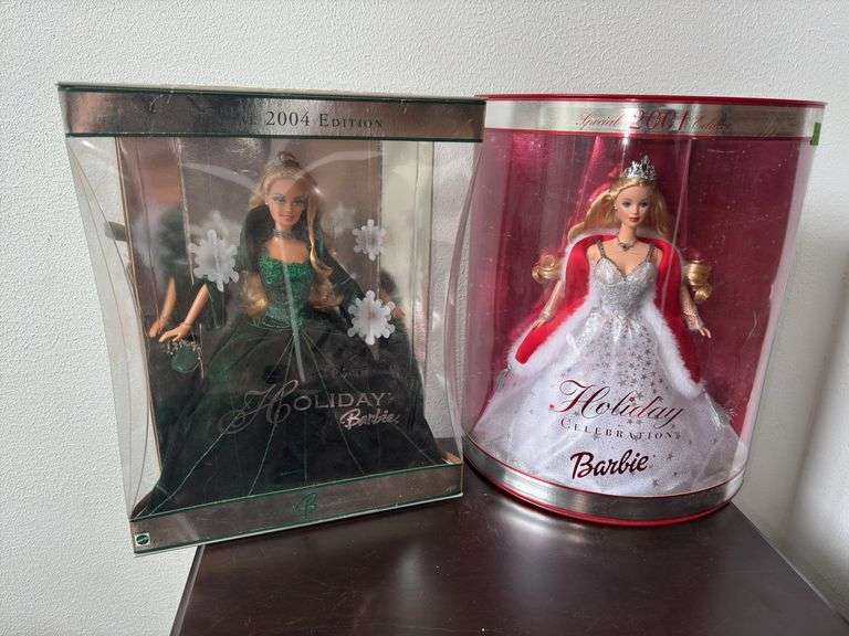 (2) Holiday Edition Barbies