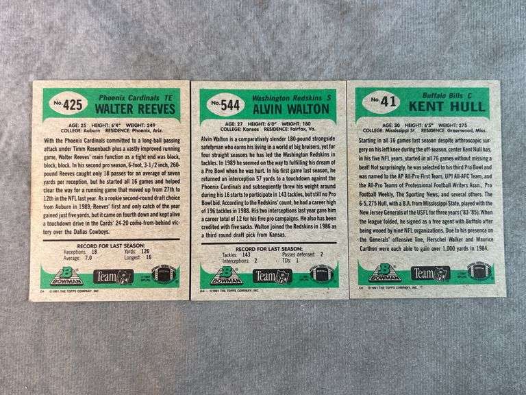 1991 Bowman Football Cards