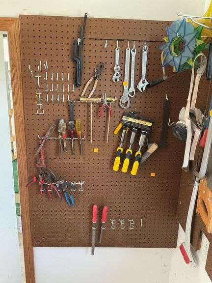 Tools, Contents on Pegboard