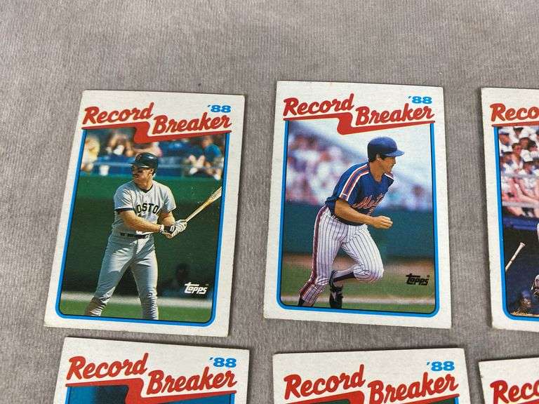 (8) 1988 Topps Record Breaker Baseball Cards