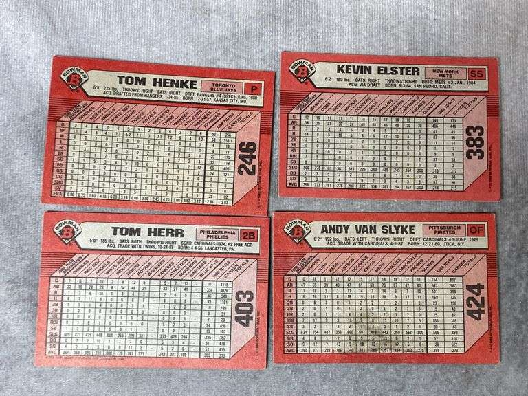 1989 Bowman Baseball Cards