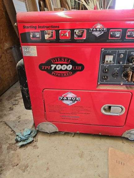 Tahoe TPI7000LXH Diesel generator- never been used