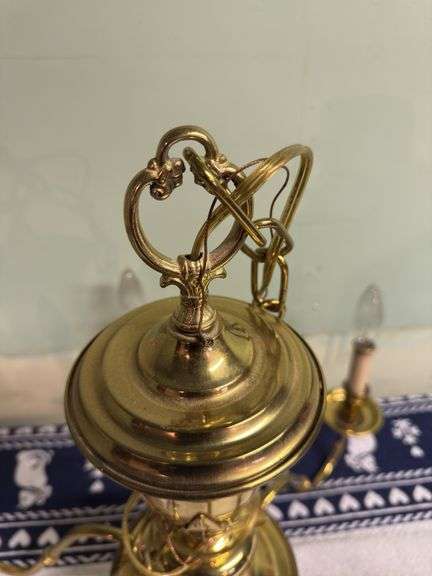 POLISHED BRASS CHANDELIER
