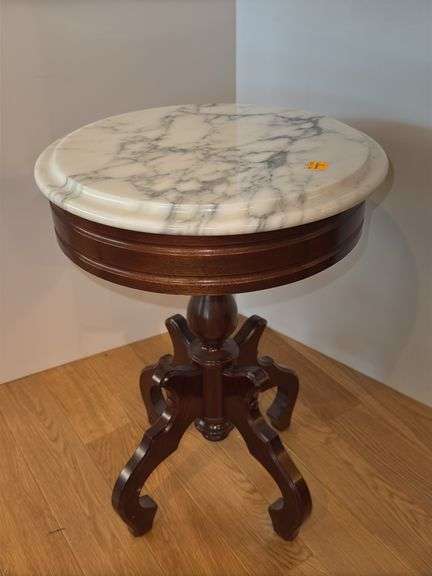 Victorian Mahogany Marble Top Side Table
