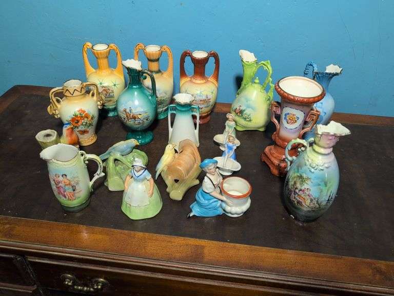 Decorative vases, pitchers, and other items from Czechoslovakia