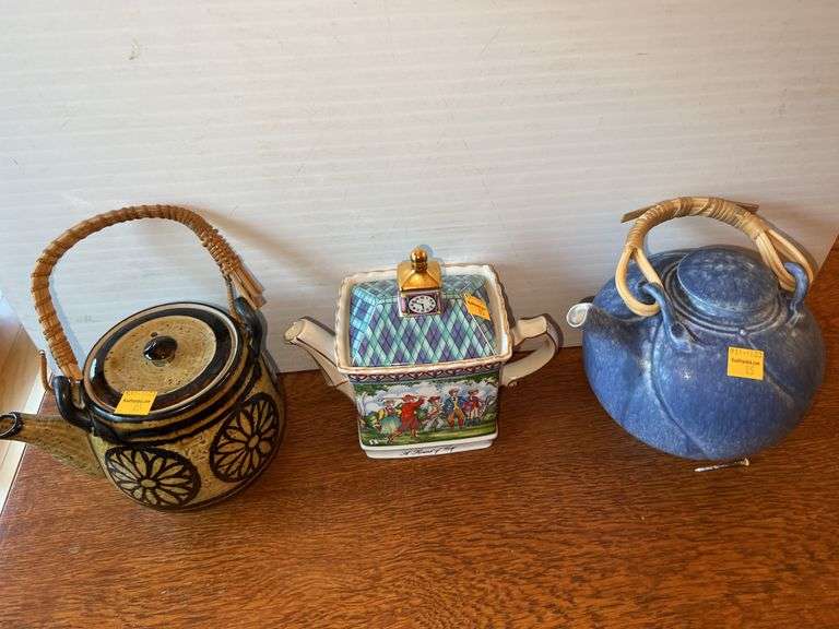 (3) Decorative Tea Pots