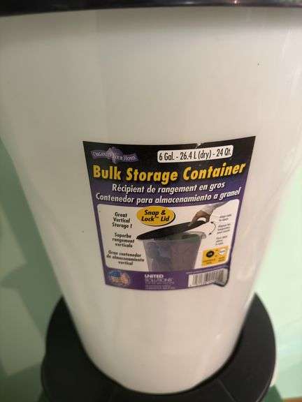 STORAGE TOTES AND 6 GAL STORAGE BINS