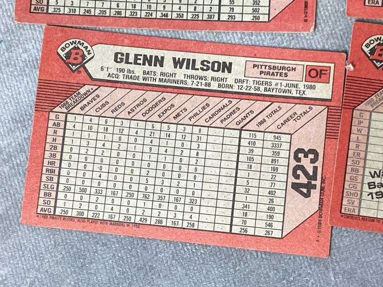 1989 Bowman Baseball Cards