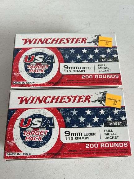 (2) Winchester 9mm 115 Grain