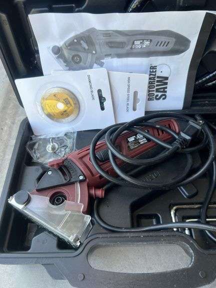 Rotorazer Saw in Case, Rotorazer Saw Case with Organizers, Dremel Contour Sander in Case