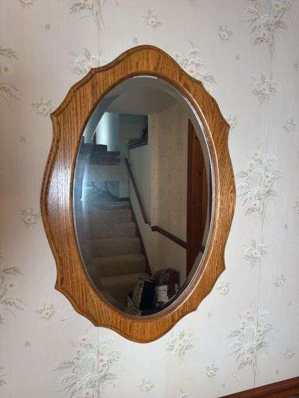OAK FRAMED MIRROR