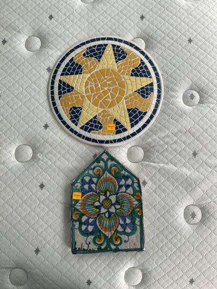 2 Stone Wall Decorations