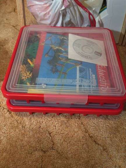 CHILD’S WOODEN FLOOR EASEL, PLAYDOUGH, CHART, ATM, K’NEX
