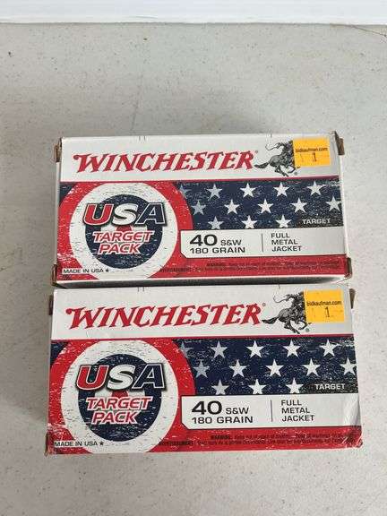 (2) Winchester 40 S&W 180 Grain
