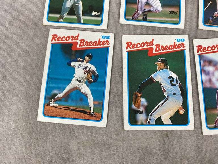 (8) 1988 Topps Record Breaker Baseball Cards