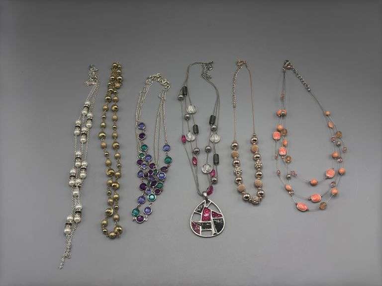 VARIETY OF BEADED NECKLACES