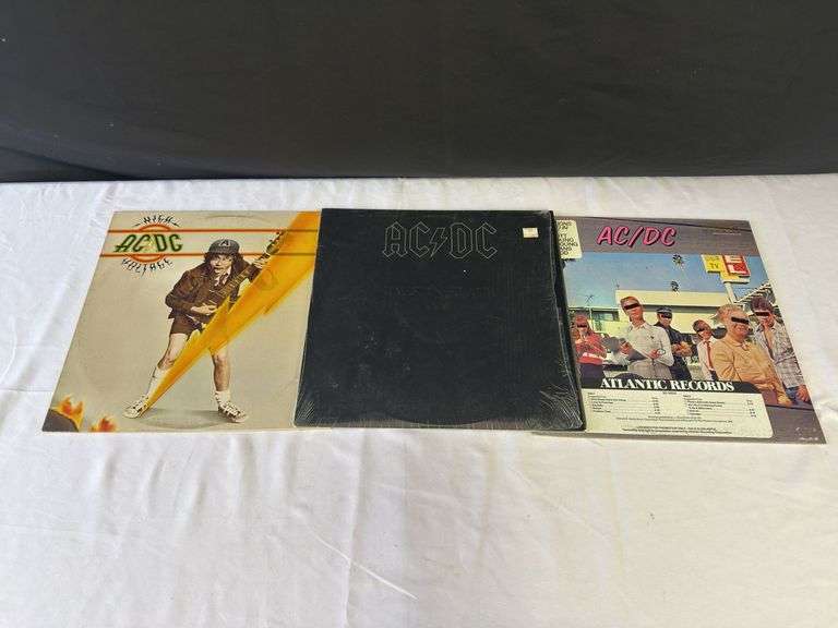(3) AC-DC Vinyl Records - Kaufman Realty & Auctions