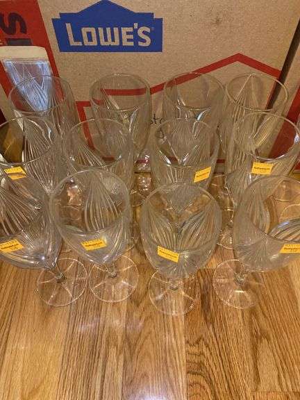 (12) Gorham Glass Wine Goblets