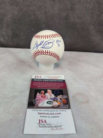 Gaylord Perry stat signed MLB baseball, JSA
