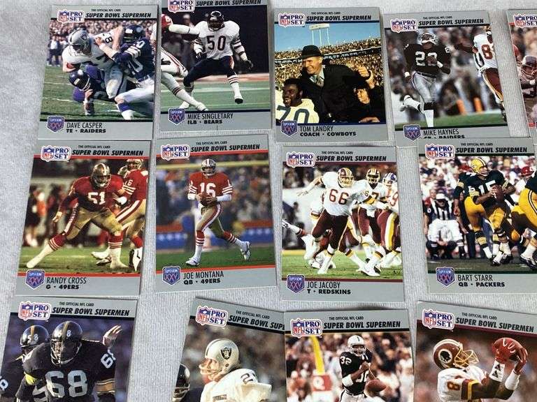 1990 NFL Pro Set Super Bowl Supermen Football Cards
