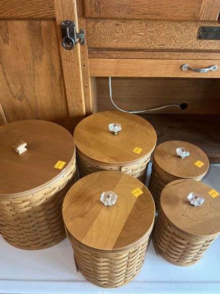 5 Piece Longaberger Canister Set