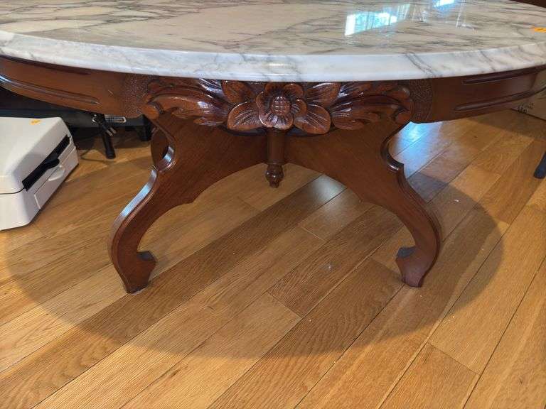 Victorian Mahogany Marble Top Coffee Table
