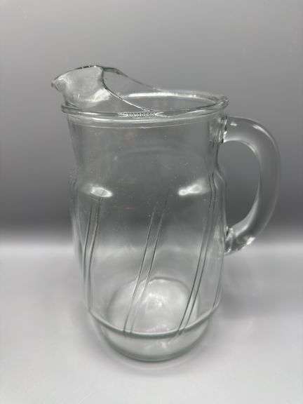 GLASSWARE FRUIT BOWL, PITCHER SND VASE