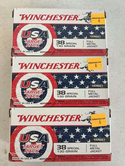 (3) Winchester 38 Special 130 Grain