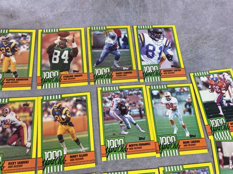Topps 1000 Yard Club Football Cards