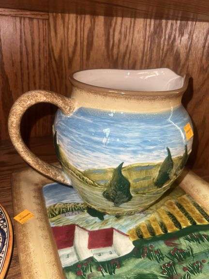 Bella Casa by Ganz Platter, Pitcher, and Shakers
