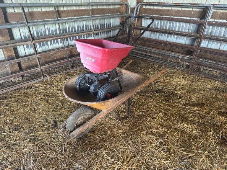 Wheelbarrow and Spreader