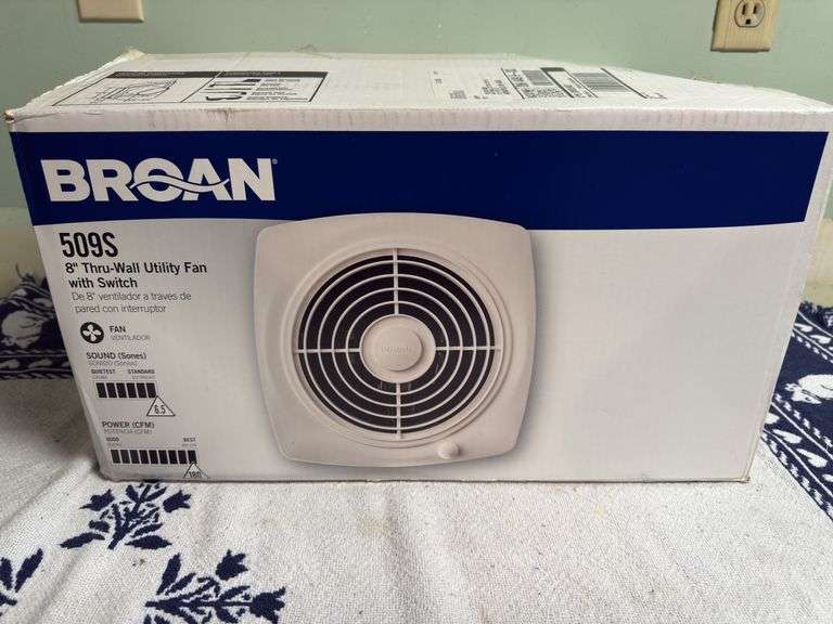 BROAN 8” THRU WALL UTILITY FAN