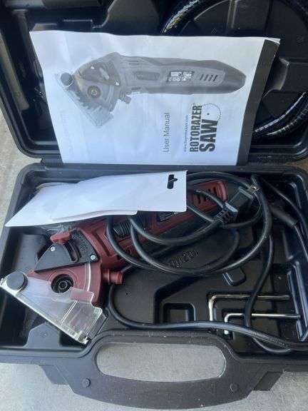 Rotorazer Saw in Case, Rotorazer Saw Case with Organizers, Dremel Contour Sander in Case