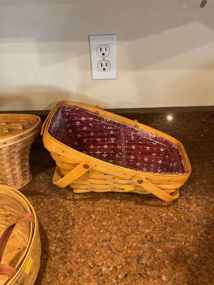 Longaberger Vegetable Basket, Longaberger Darning Basket, Longaberger Wall Hanging Basket