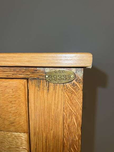 The Globe-Wernicke Co. Oak Stackable Filing Cabinet Tower (4pcs)
