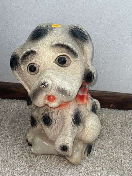 1961 Silvestri Bros Chalkware Plaster Large Dog Bank